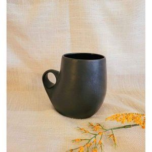 Handmade Black Stylized Pottery Mug